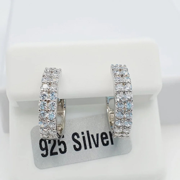 "925 Sterling Silver Cubic Zirconia Earrings, U19254868 - Picture 4 of 11